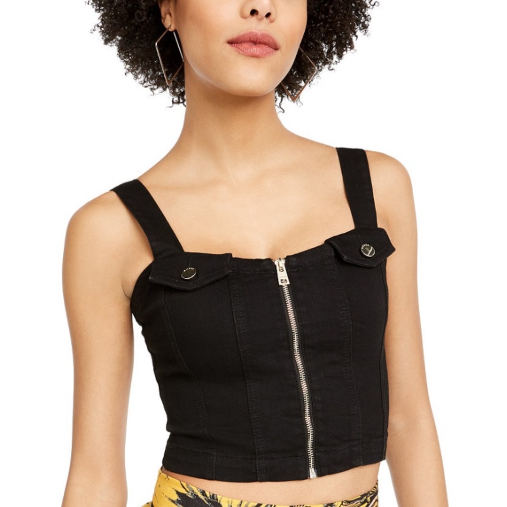 GUESS Denim Bustier Tank Top